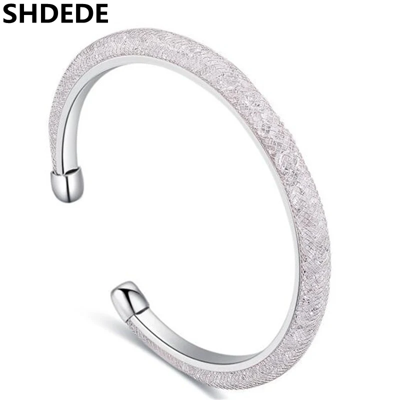 SHDEDE Кристалл от Swarovski амулеты Браслеты-манжеты женские модные ювелирные изделия Аксессуары подарок на день Святого Валентина-15814