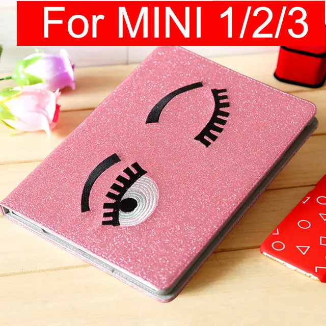 Pink-4 for mini123 XMXCZKJ милые блестящие чехол для iPad 2/3/4 Air Air2 9,7 мини, на возраст 1, 2, 3, 4, чехол-книжка смарт-чехол из полиуретановой кожи чехол и функцией автоматической блокировки и разблокировки - Цвет: Pink-4 for mini123