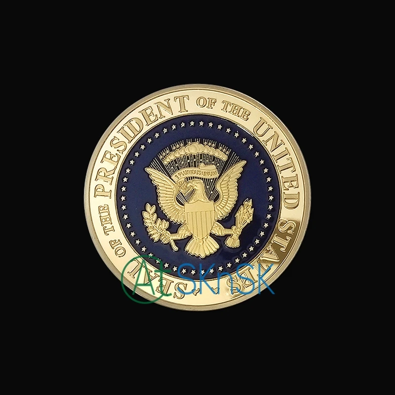 Оптовая продажа 2017 Золотая монета Американский 45 й президент Дональд с