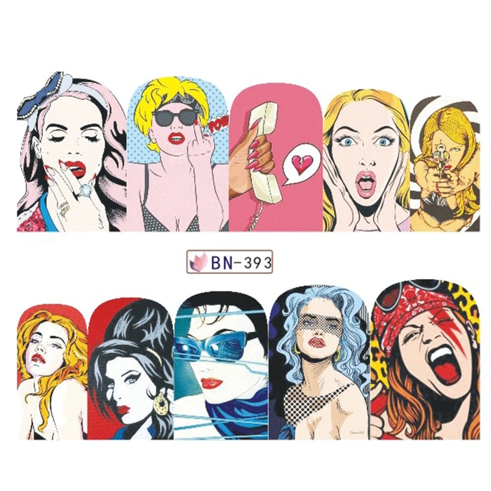 Набор женских стикеров для ногтевого дизайна набор самостоятельного