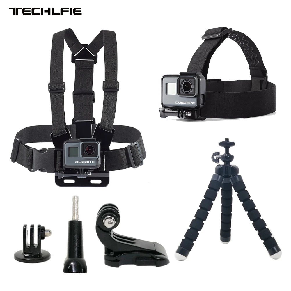 Комплект аксессуаров DUSZAKE TG3 для Gopro ремешок Hero 6 Xiaomi Yi 4K набор 6|Чехлы экшн-камер| |