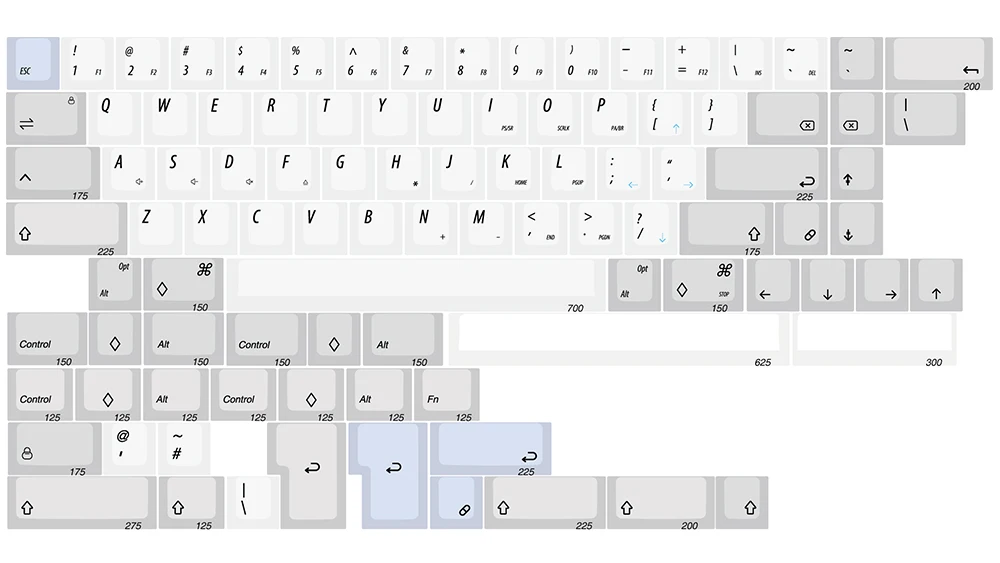 Kbdfans R1 XDA Dye-sub 60% 65% Keycaps
