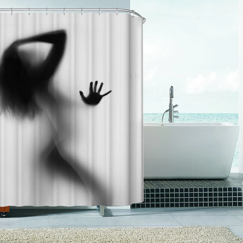 180x180cm Fashion Creative Sexy Girl And Women Shadow Silhouette Bath Shower Curtain Waterproof Bathroom Home Decoration |