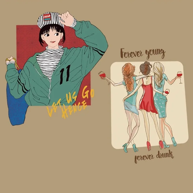 Модные нашивки в Корейском стиле для девочек 3d наклейки термоклейкие одежды