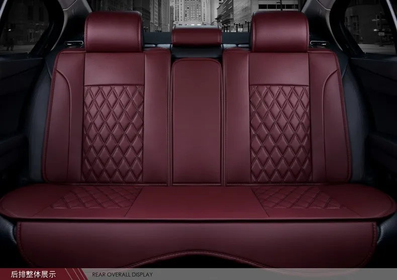 Для GMC Sierra Юкон черный бренд кофе роскошные мягкие кожаные чехлы на сиденья автомобиля спереди и сзади полный набор водонепроницаемый автомобиля сиденья