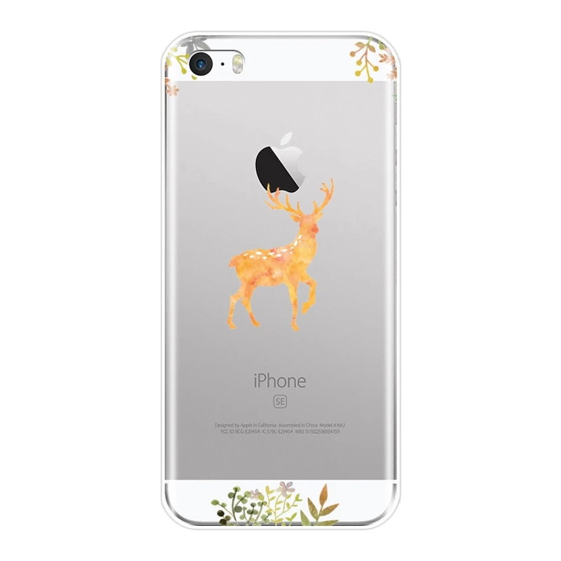 Задняя крышка для iPhone 5 5C 5S SE 4 4S unny милый олень жираф животное Kawaii абстрактный