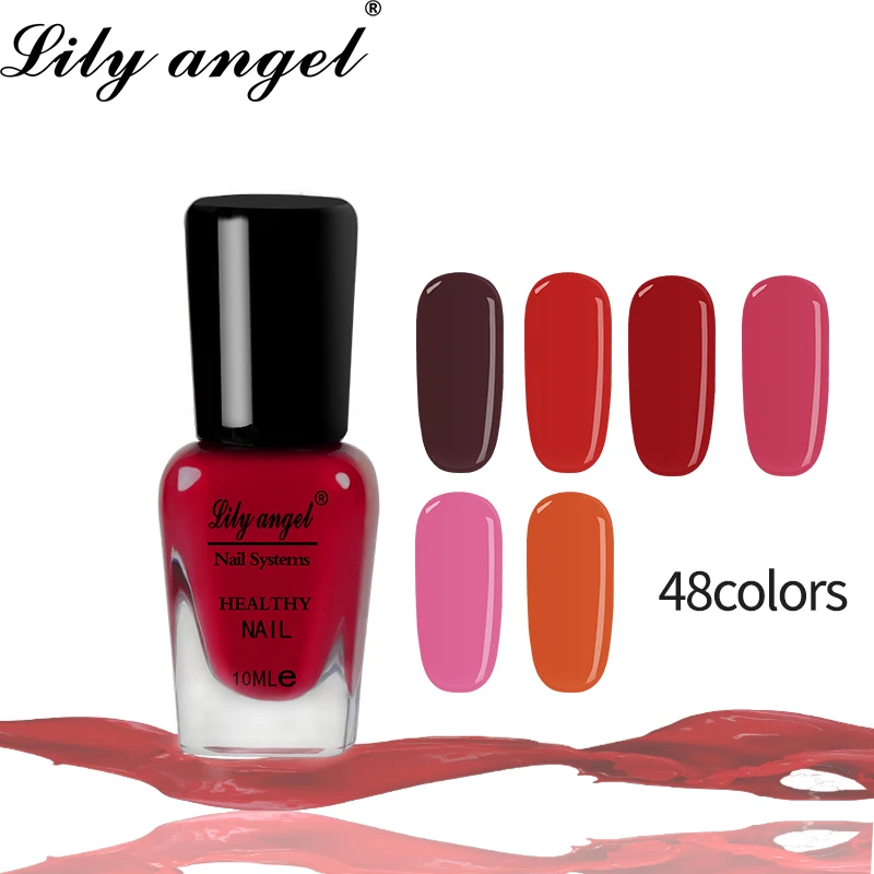 Экологичный лак для ногтей Lily angel 10 мл Цветной Гель с водной базой без