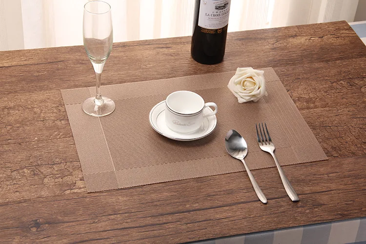 Placemat 4 Pcs/lot slip-resistant Washable waterproof pvc dining table mat disc pads bowl pad coasters cloth | Дом и сад