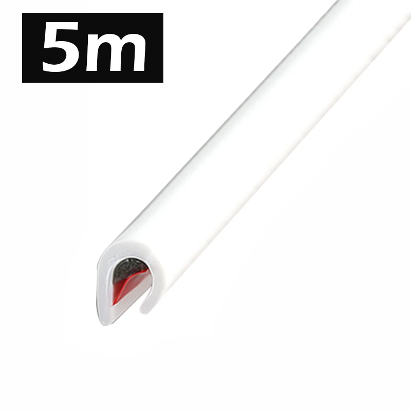 White 5m 5 м/10 м резиновая Автомобильная дверь багажника губы края уплотнения протекторы уплотнительная полоса Push-on Водонепроницаемый Анти-шум Литье отделка полоски Авто стиль - Цвет: White 5m