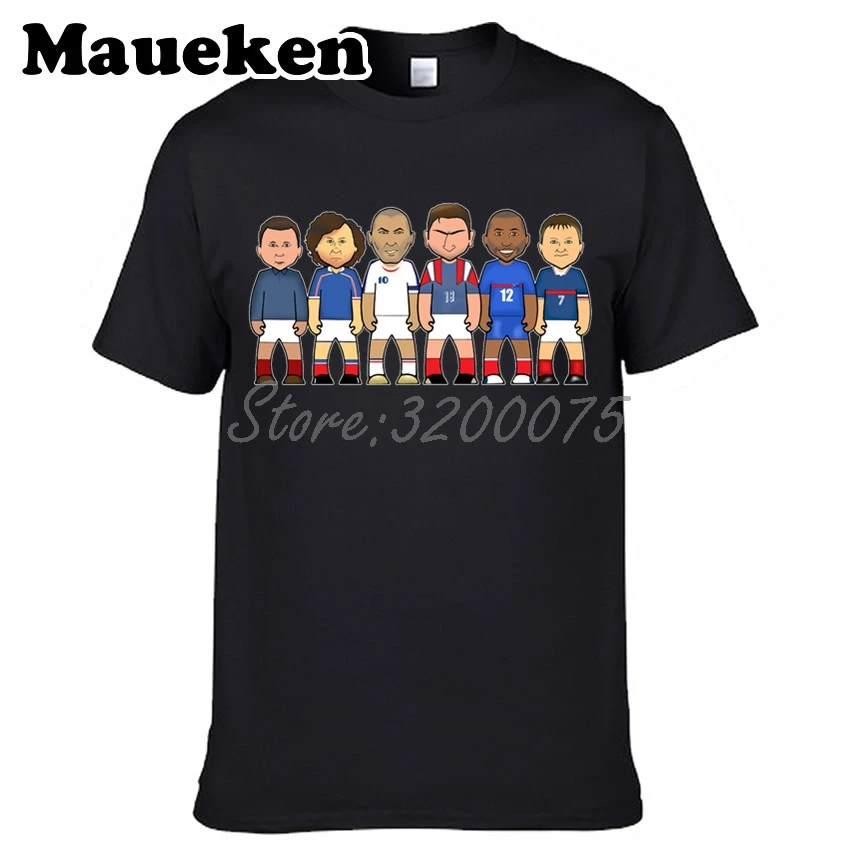 Мужская футболка Zinedine Zidane Eric Cantona Thierry Henry Michel Platini Just Fontaine Didier Deschamps France Mobile Legends tee