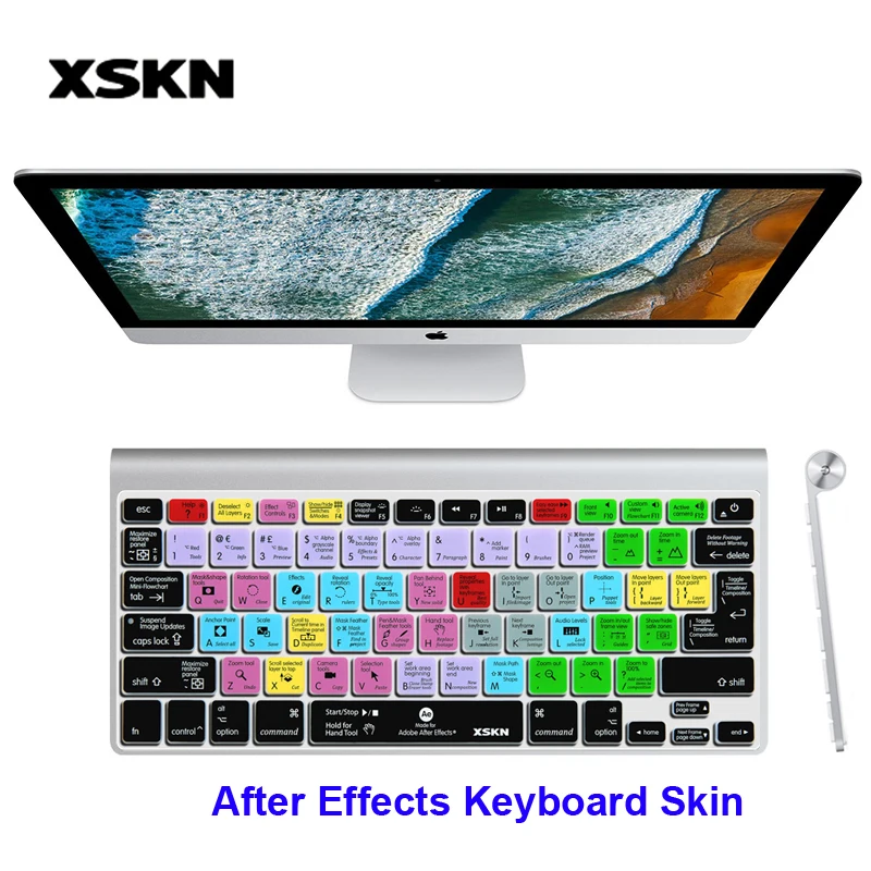 XSKN Adobe After Effects ярлык силиконовая клавиатура с горячими клавишами чехол для Bluetooth