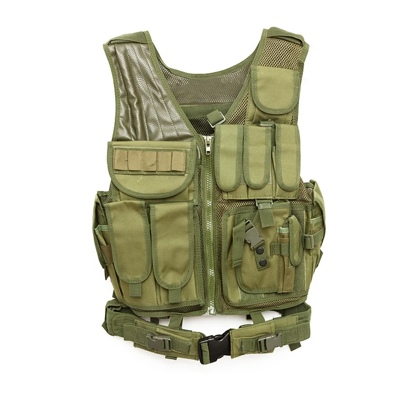 Мужской жилет Камуфляжный жилет для тела Molle Armor открытый джунгли экипировать мужчин t - Цвет: Green