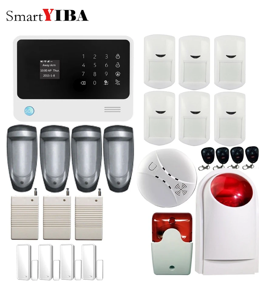 SmartYIBA беспроводной GPRS SMS домашняя охранная Аварийная сигнализация wifi gsm с