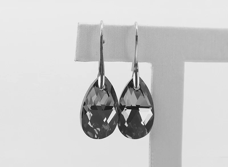 BAFFIN оригинальные кристаллы от Swarovski Ювелирные наборы Серебряный Цвет капли кулон ожерелье Висячие серьги для женщин Joyas