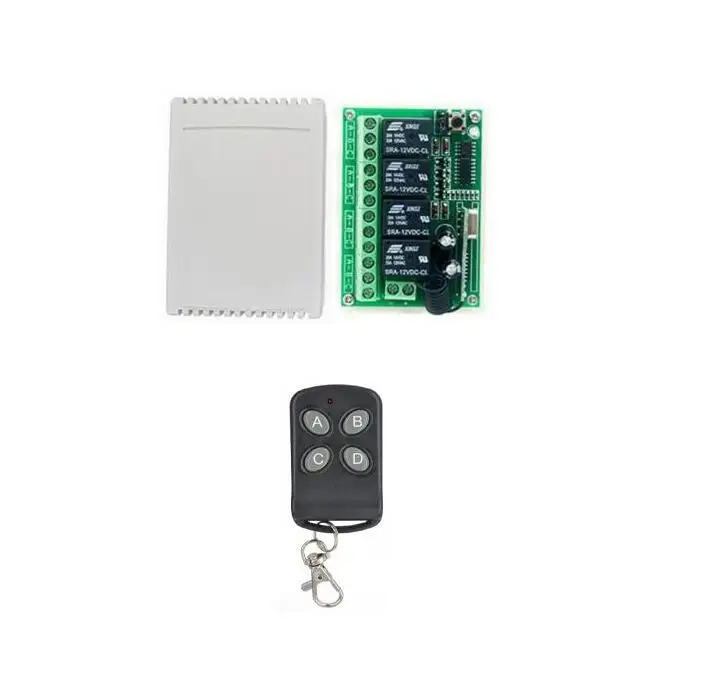 433mhz 315mhz DC 12 V 10 A реле 4 CH RF беспроводной пульт дистанционного управления приемник