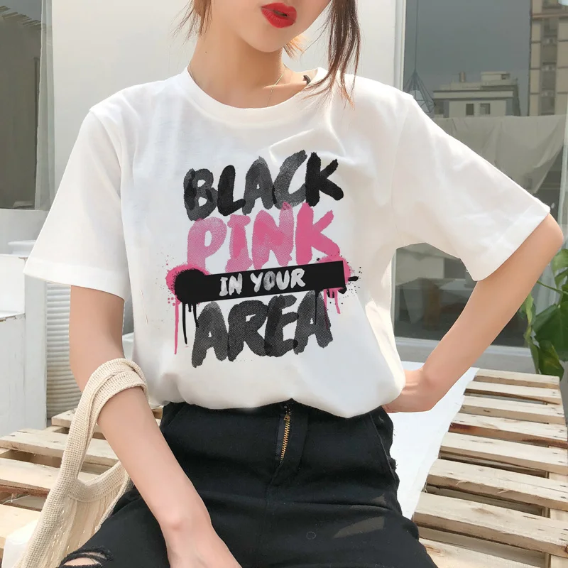 4023 Blackpink Kill This Love Футболка Harajuku LISA JISOO JENNIE ROSE 90s мультяшная футболка женская модная футболка женская футболка Ullzang - Цвет: 4023