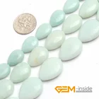 Натуральный Камень Каплевидный Амазонит свободные разделительные аксессуары бусины для изготовления ювелирных изделий нитка 15 