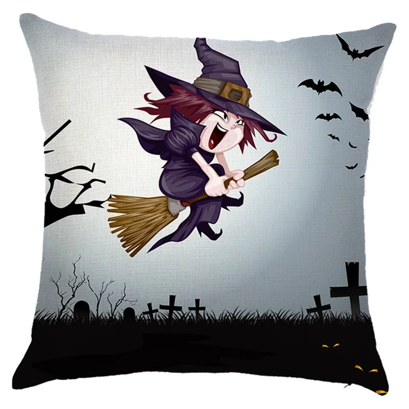 Urijk Halloween Cushion Cover Christmas Kids Toys Sofa Throw Pillow Cases Magical Linen Pillowcase Dance Decor Gifts | Дом и сад