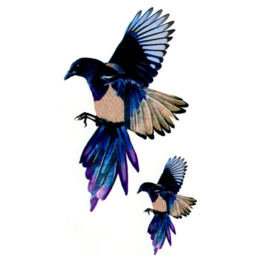 

Magpie Waterproof Temporary Tattoos Sticker Birds Henna Tatoo Body Art Fake Tattoo Tatuajes Flash Tattoo For Woman And Men