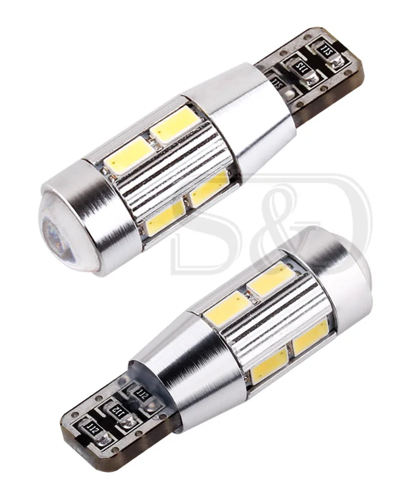 2 шт. T10 W5W 5630 SMD белый CANBUS OBC без ошибок светодиодный светильник 501 тире