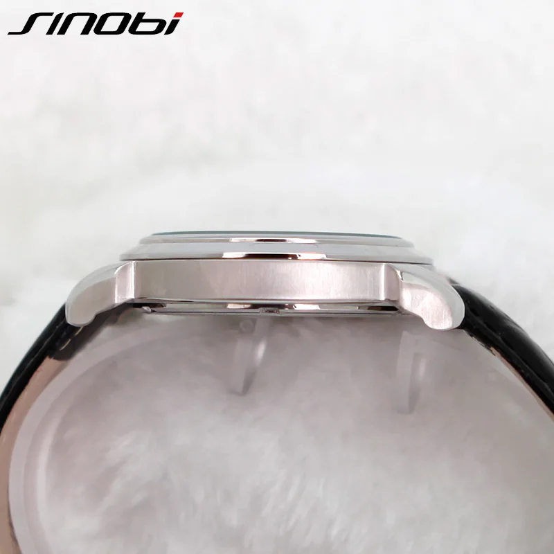 SINOBI пояса из натуральной кожи ремень часы для мужчин полный календари Multi функция