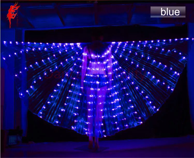 Женские открытые крылья для танца живота со светодиодной подсветкой на 360