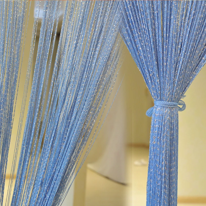 

Flying Shiny Tassel String Curtain Window Door Divider Sheer Curtains Home Decor Valance Room Fly Screen Blind Straight Bedroom