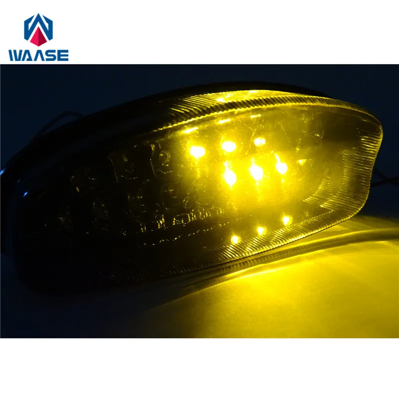 Waase для SUZUKI GS500 2001-2002/GS500F 2004-2009 хромированный задний светильник поворотники тормоза Встроенный светодиодный светильник