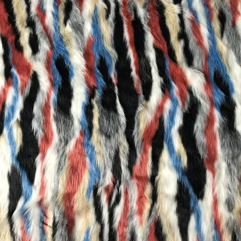 Красный синий и белый шесть цветов жаккард искусственный мех плюш осень зима