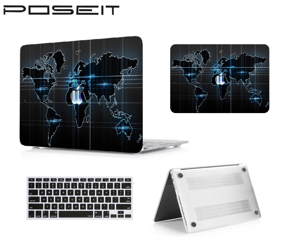 Новый жесткий чехол для ноутбука + с клавиатурой Apple MacBook Air 11 13 Pro Retina 15 дюймов