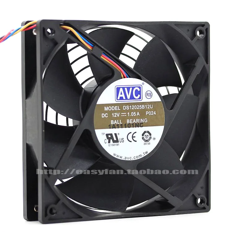 Новый AVC DS12025B12U 12 см 12025 12 В а 4-контактный Вентилятор охлаждения ШИМ