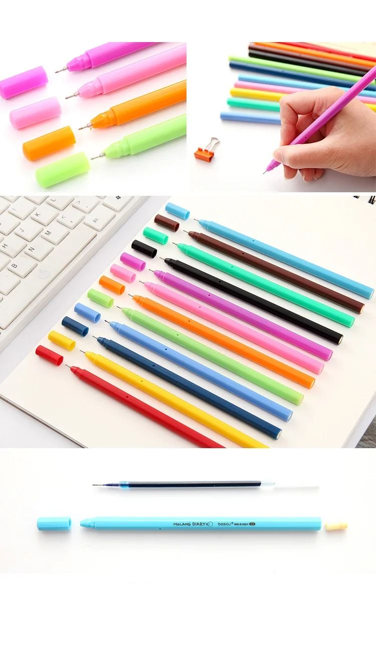 Цветная гелевая ручка molan 72 шт./лот школьные ручки для письма и рисования 0 5 мм