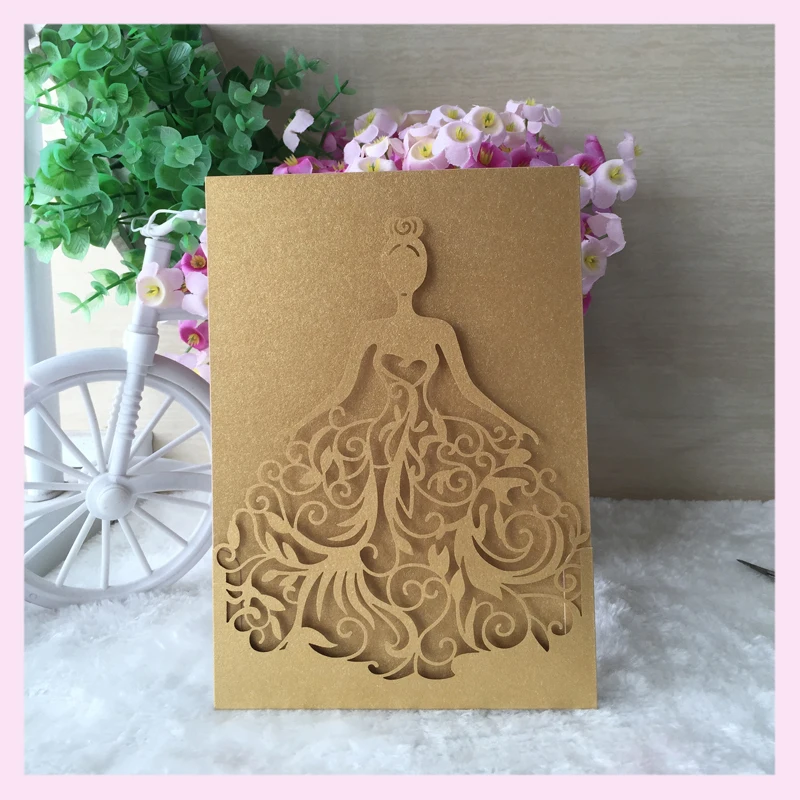 Изысканный дизайн новейшая низкая цена Красивая девушка пригласительная