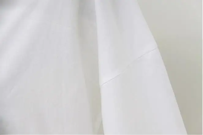 

Female Oversized Spring Loose Full Sleeve Shirt Woman White Fall Plus Size Cotton Shirts Lady Mandarin Collar Knee Length Blouse