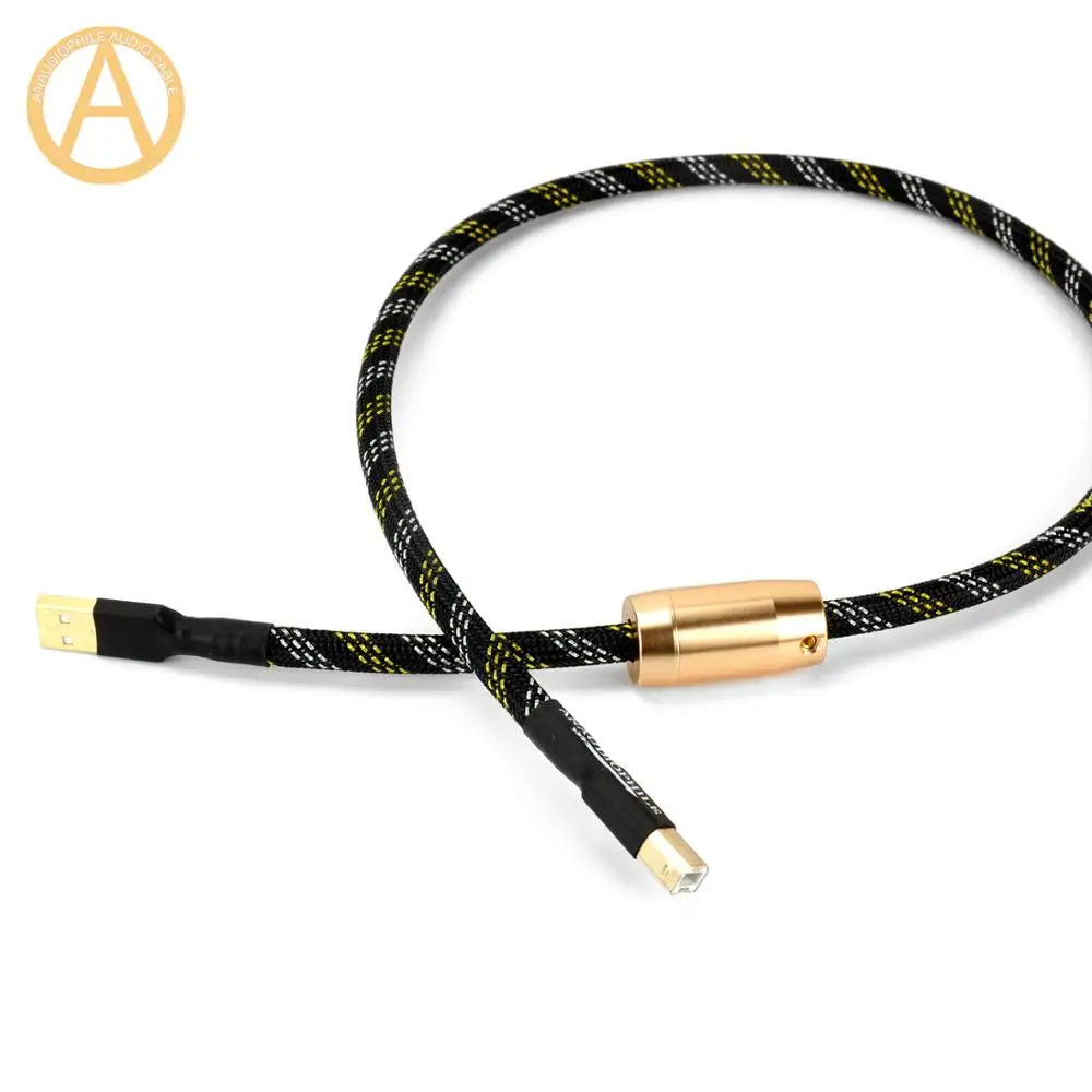 HIFI USB кабель 4N OFC USB 2,0 аудио кабель тип А-тип в USB кабель для передачи данных и аудио для USB ЦАП компьютер ноутбук UC11