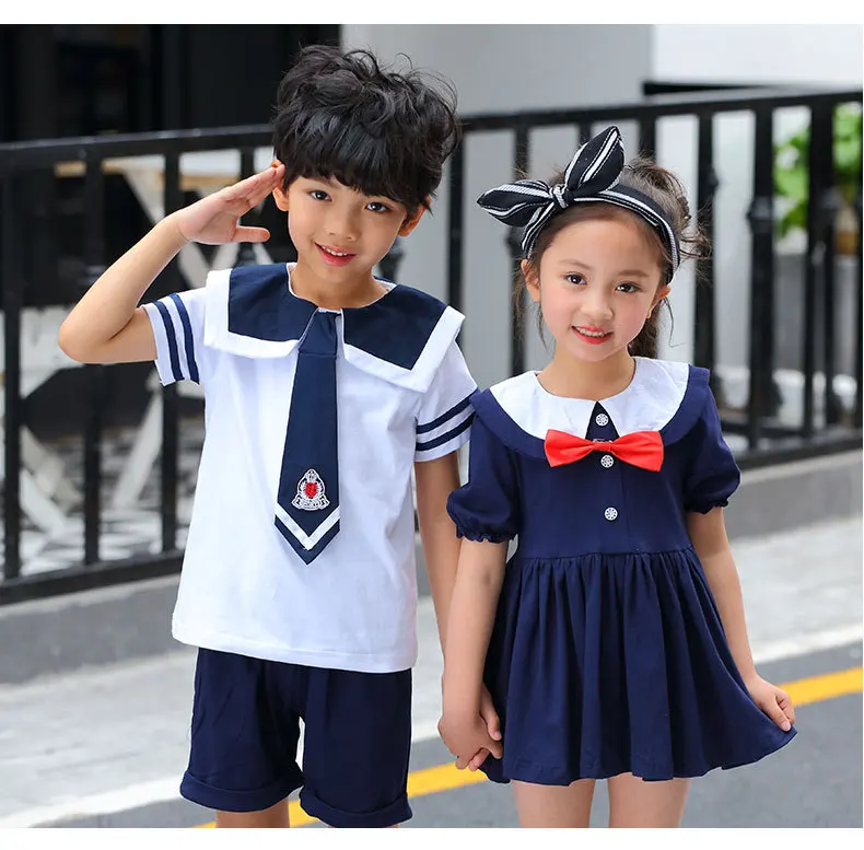 

School uniform 2019 summer new kindergarten clothing suit Liuyi performance clothing primary school class service