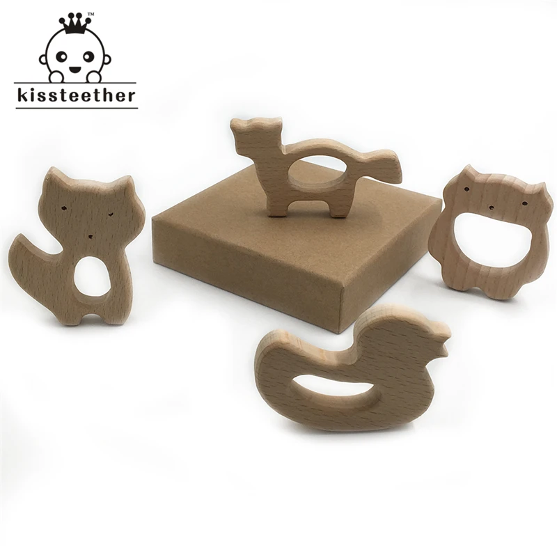 Детский Прорезыватель для зубов из натурального бука baby teether baby wooden teetherbaby teether wood