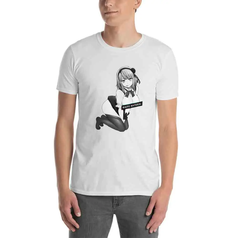 

Waifu Material Japanese Anime Brand Man T Shirt 2019 New Brand Tee Cotton Clothes New Printed T Shirts