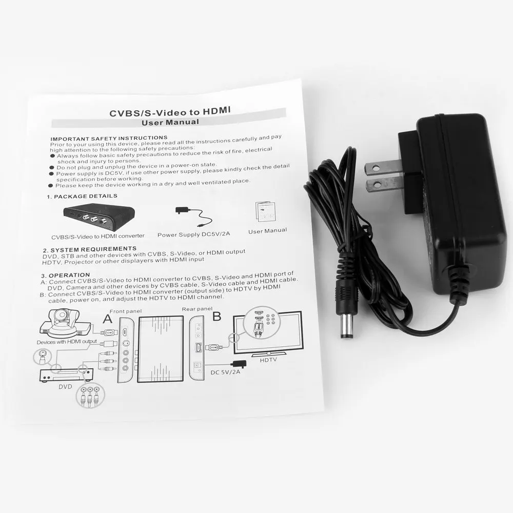 LKV363A Full HD 1080 P AV для HDMI Video Converter S-video/CVBS/rca США Plug |
