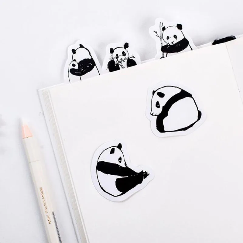 45 ⑤ кор. панда наклейки милые в коробках пакеты Kawaii Скрапбукинг бумажный пакет