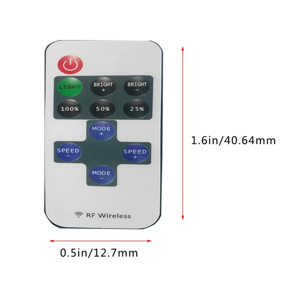 1X12V провод RF беспроводной переключатель управления Лер диммер для мини LED полоса