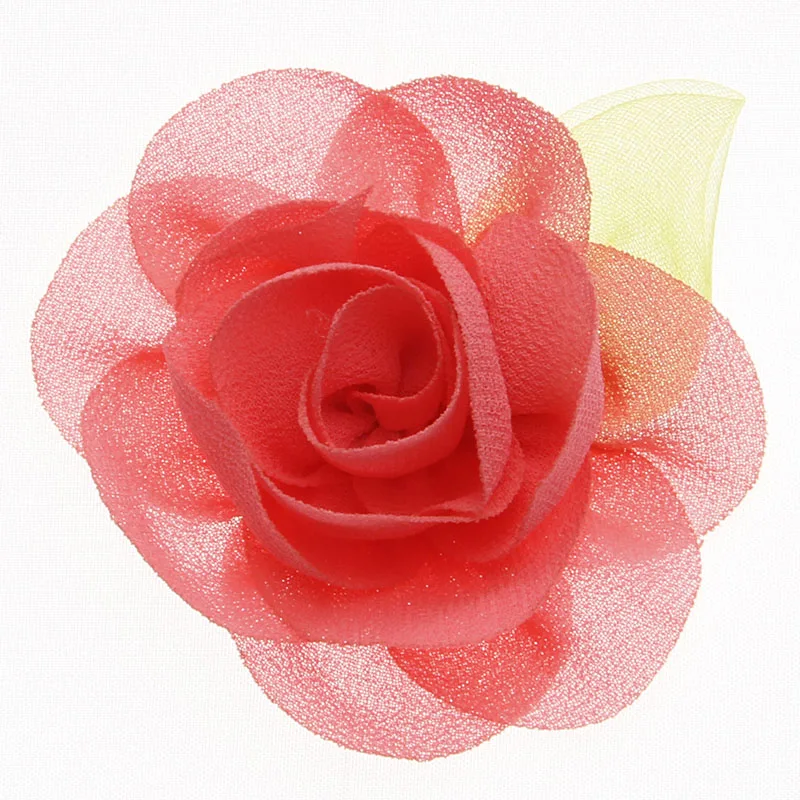 

(120pcs/lot) Wholesale 20 Colors 6cm Chiffon Fabric Rose Flowers For Baby Girls Hair Accessories Handmade DIY Baby Hair Flower
