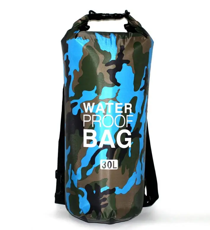 Light Blue 30L 15L 20L 30L открытый ПВХ океан сухой водонепроницаемый мешок пакет сумка рюкзак для непроницаемый спасательный жилет сумка рюкзак спорт Tas - Цвет: Light Blue 30L