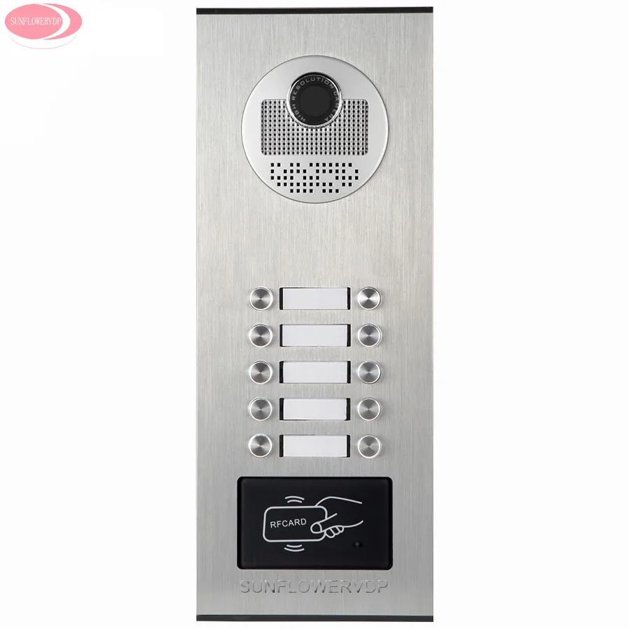 Видеодомофон 10 квартир управление доступом Rfid разблокировка домофон