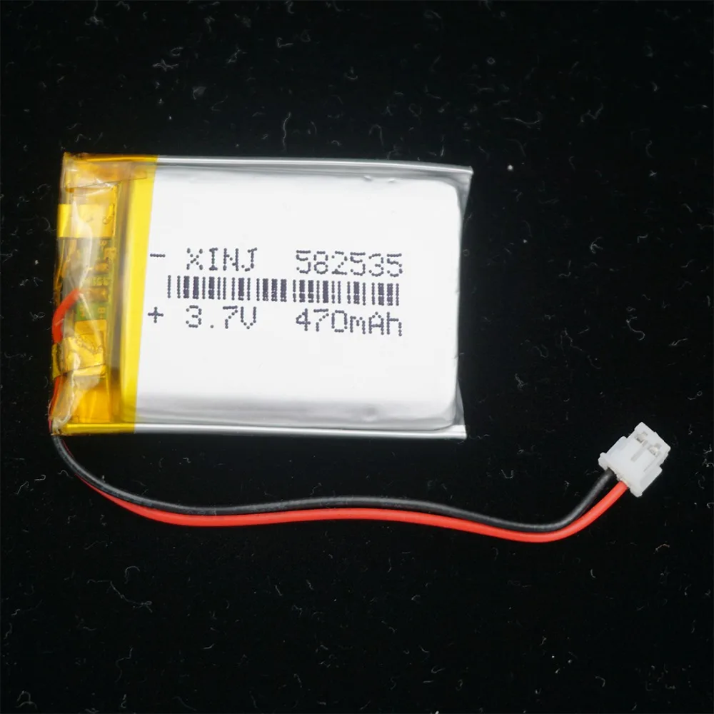 XINJ 3 7 V 470 mAh Li-Po мобильный телефон с полимерным аккумулятором 582535 2pin JST 1 5 мм разъем