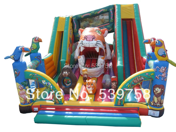 Новейшие надувные горки замки батуты тигр горка|inflatable castle|inflatable bouncerinflatable slide |