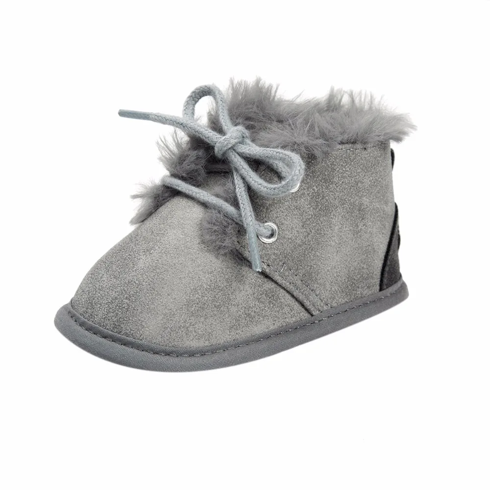 Newborn Baby Winter Shoes Boots Crib Bebe Girls Kids Boys First Walkers Super Warm Snowfield Soft Soled Lace Up Sneakers Booty