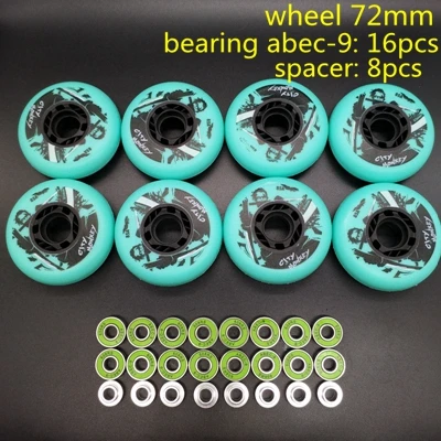 Роликовые коньки колеса 85A катания колеса ABEC-9 - Цвет: 72wheel n bearing