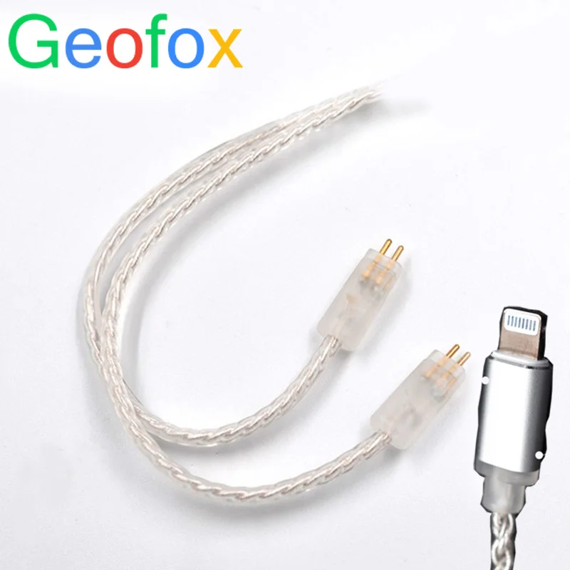 Geofox наушники Lightning с серебряным покрытием обновления кабель для IPhone Знч ZS10 ES3 ES4 AS10