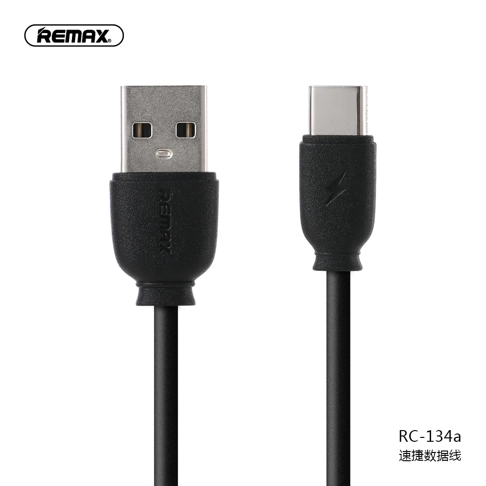 Remax 1 м usb type c кабель для USB-C мобильного телефона быстрое устройство для зарядки кабель для samsung Galaxy S9 S8 Plus huawei шнур данных - Цвет: Черный